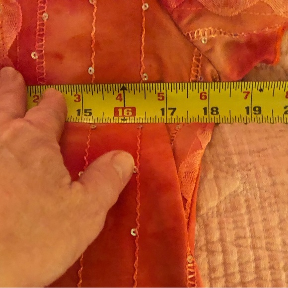 Shannon Ford New York Red Scoop Neck Boho Womens Top Size Petite Large - Picture 9 of 12